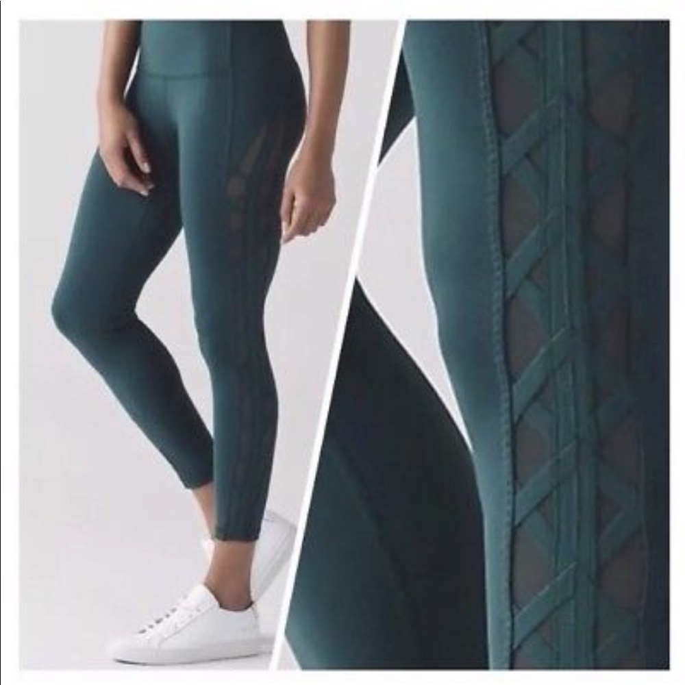 Lululemon Wunder Under side Mesh Luon Leggings
